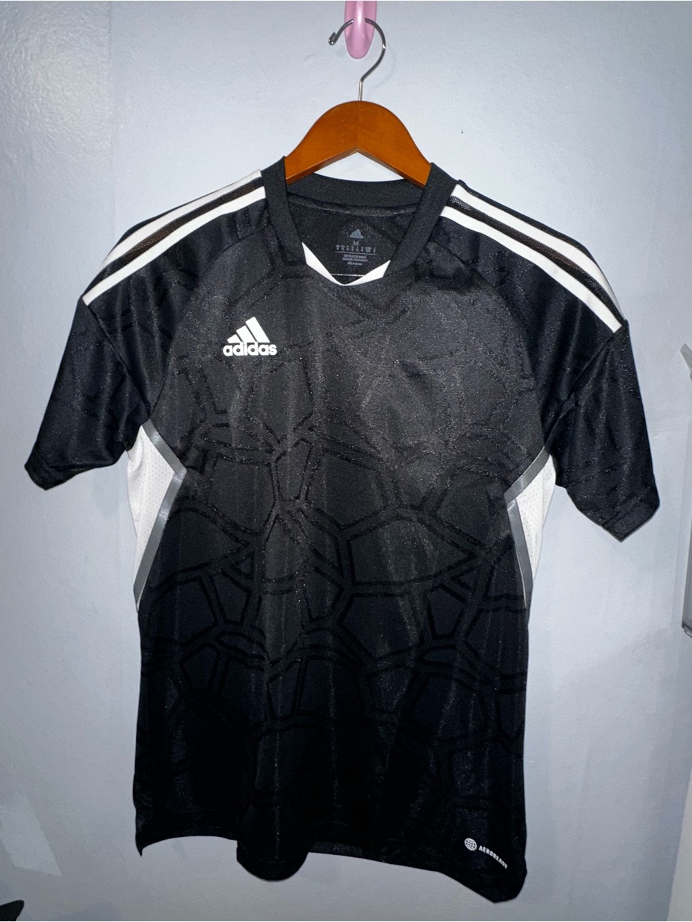adidas Black and White Men's Soccer Jersey